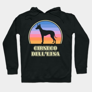 Cirneco dell'Etna Vintage Sunset Dog Hoodie